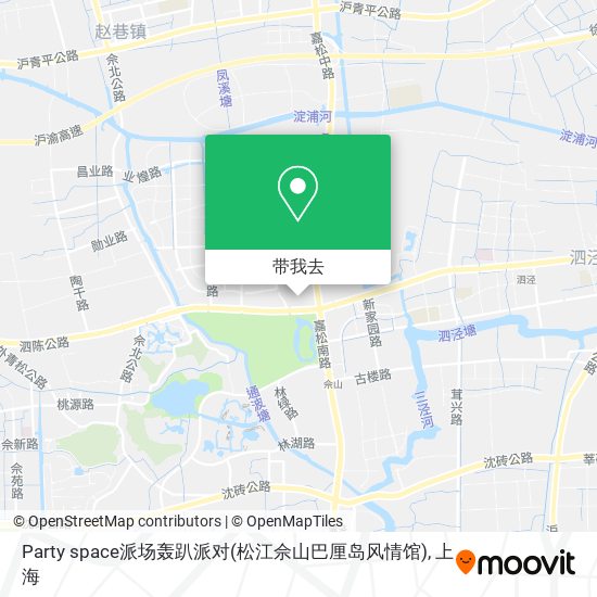 Party space派场轰趴派对(松江佘山巴厘岛风情馆)地图