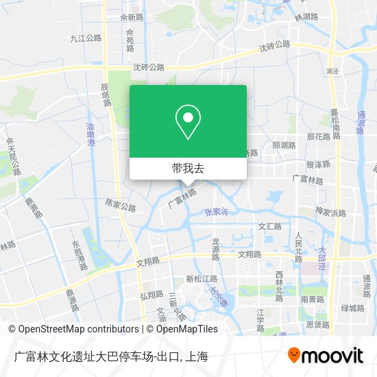 广富林文化遗址大巴停车场-出口地图