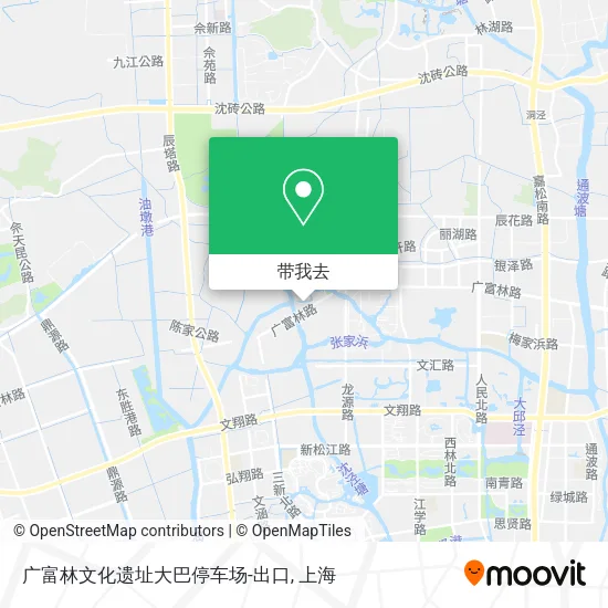 广富林文化遗址大巴停车场-出口地图