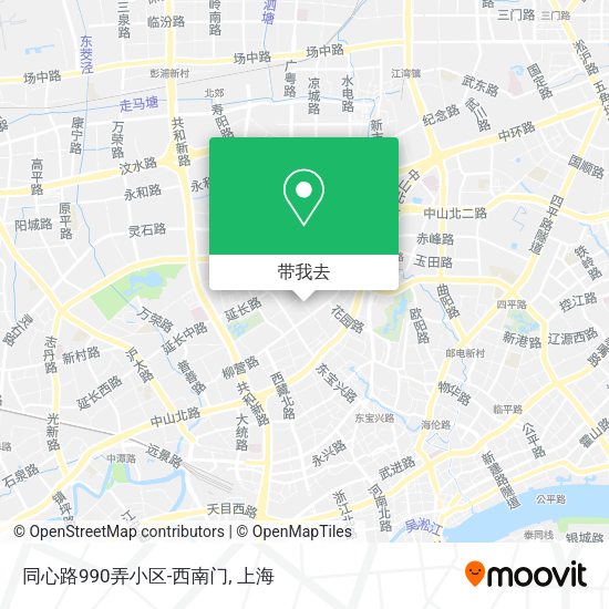 同心路990弄小区-西南门地图