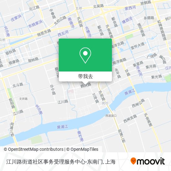 江川路街道社区事务受理服务中心-东南门地图