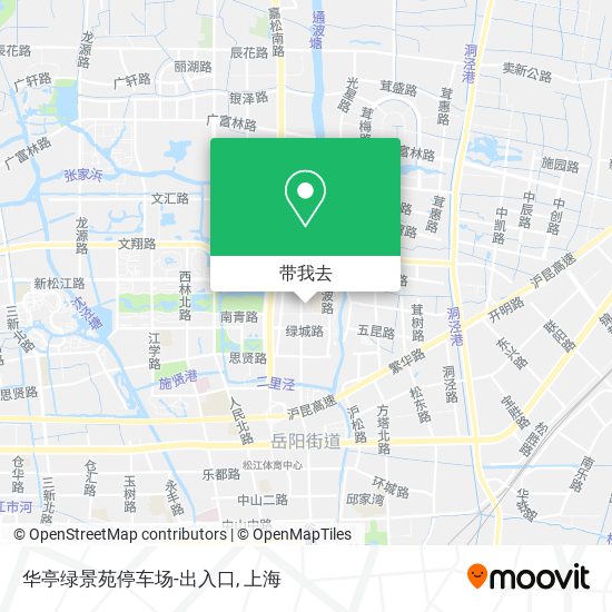 华亭绿景苑停车场-出入口地图