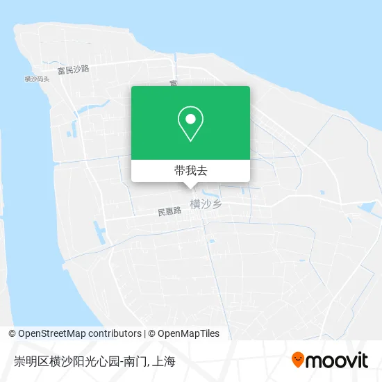 崇明区横沙阳光心园-南门地图