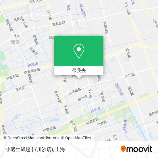 小遇生鲜超市(川沙店)地图