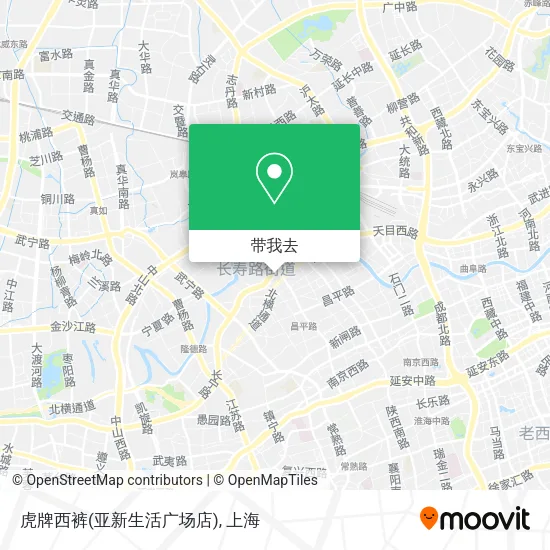 虎牌西裤(亚新生活广场店)地图