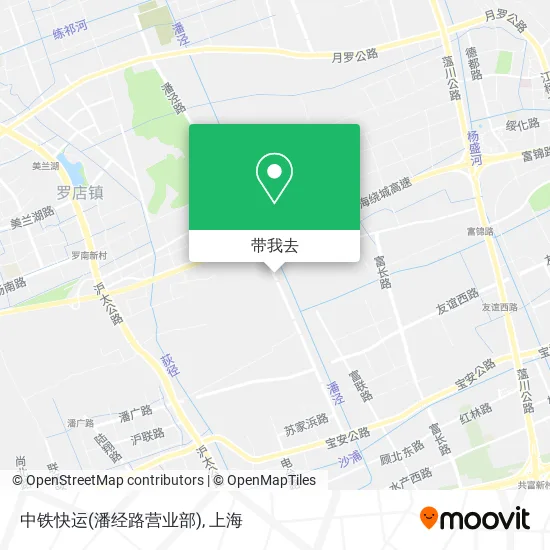 中铁快运(潘经路营业部)地图