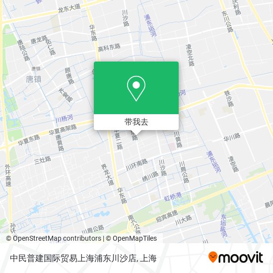 中民普建国际贸易上海浦东川沙店地图