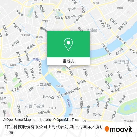 铼宝科技股份有限公司上海代表处(新上海国际大厦)地图