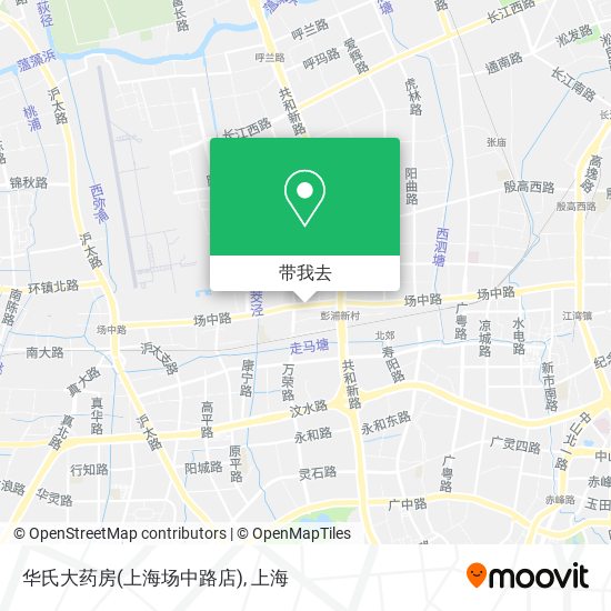 华氏大药房(上海场中路店)地图