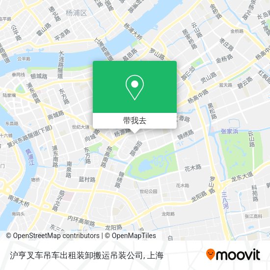 沪亨叉车吊车出租装卸搬运吊装公司地图