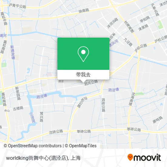 worldking街舞中心(泗泾店)地图