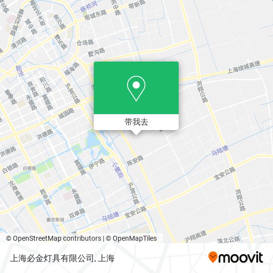 上海必金灯具有限公司地图
