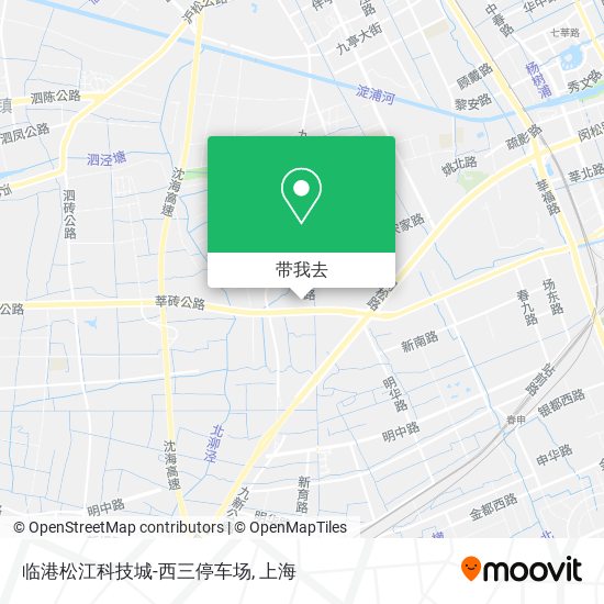 临港松江科技城-西三停车场地图