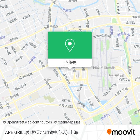 APE GRILL(虹桥天地购物中心店)地图
