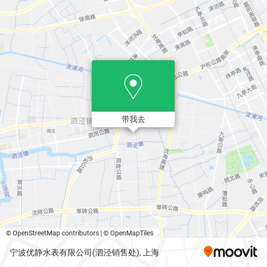 宁波优静水表有限公司(泗泾销售处)地图
