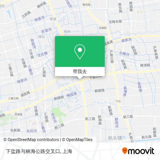 下盐路与林海公路交叉口地图