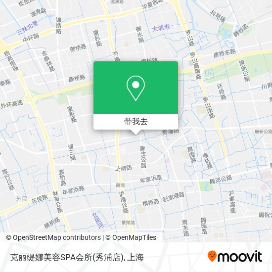 克丽缇娜美容SPA会所(秀浦店)地图