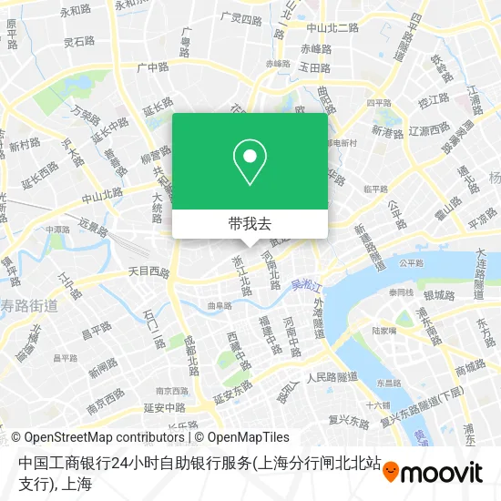 中国工商银行24小时自助银行服务(上海分行闸北北站支行)地图