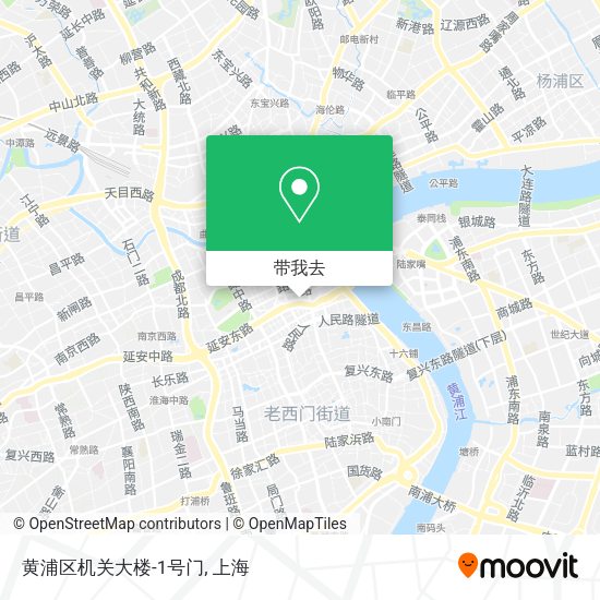 黄浦区机关大楼-1号门地图