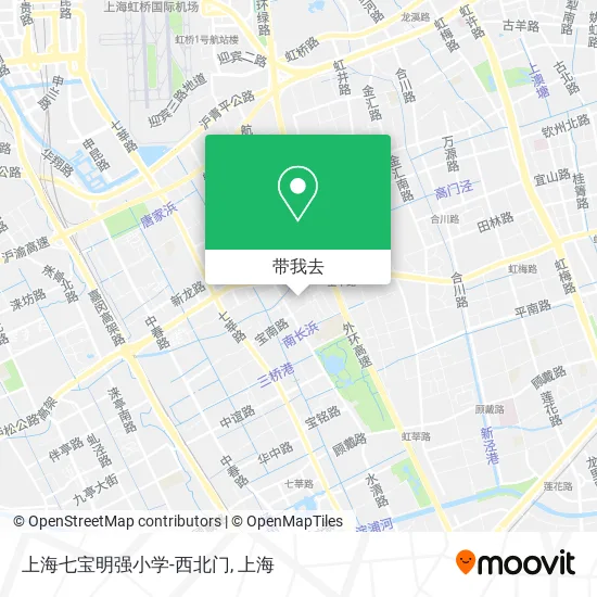 上海七宝明强小学-西北门地图