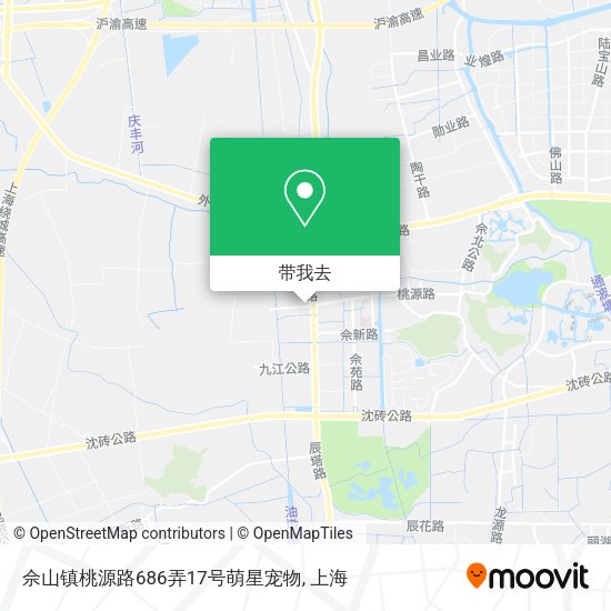 佘山镇桃源路686弄17号萌星宠物地图
