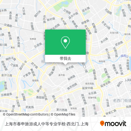 上海市春申旅游成人中等专业学校-西北门地图