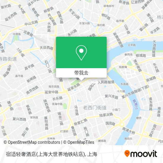 宿适轻奢酒店(上海大世界地铁站店)地图