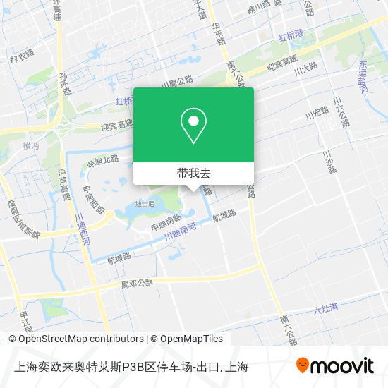 上海奕欧来奥特莱斯P3B区停车场-出口地图