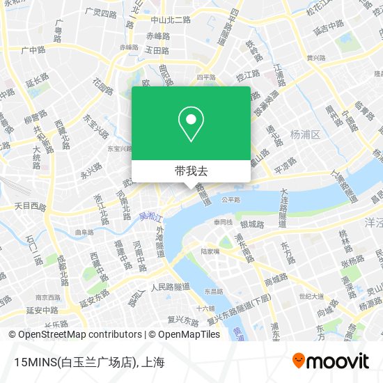 15MINS(白玉兰广场店)地图