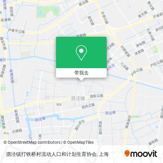 泗泾镇打铁桥村流动人口和计划生育协会地图