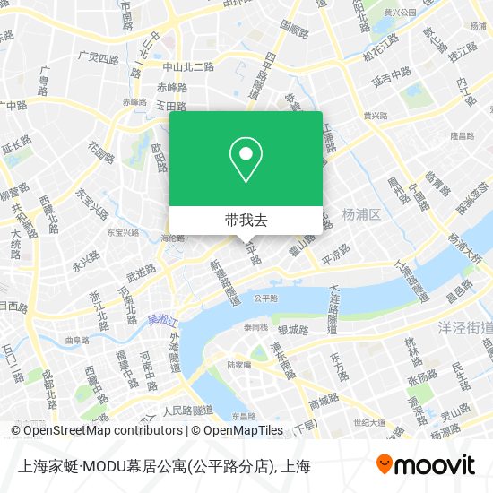 上海家蜓·MODU幕居公寓(公平路分店)地图