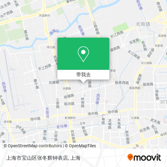 上海市宝山区张冬辉钟表店地图