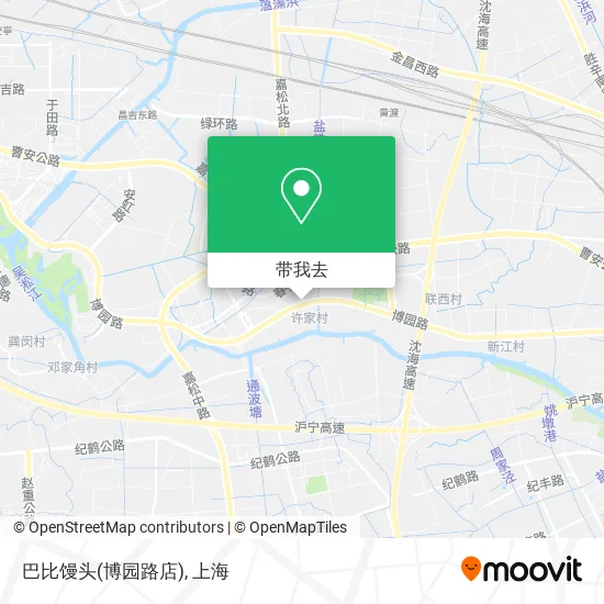 巴比馒头(博园路店)地图