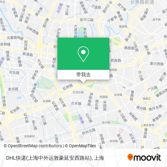 DHL快递(上海中外运敦豪延安西路站)地图