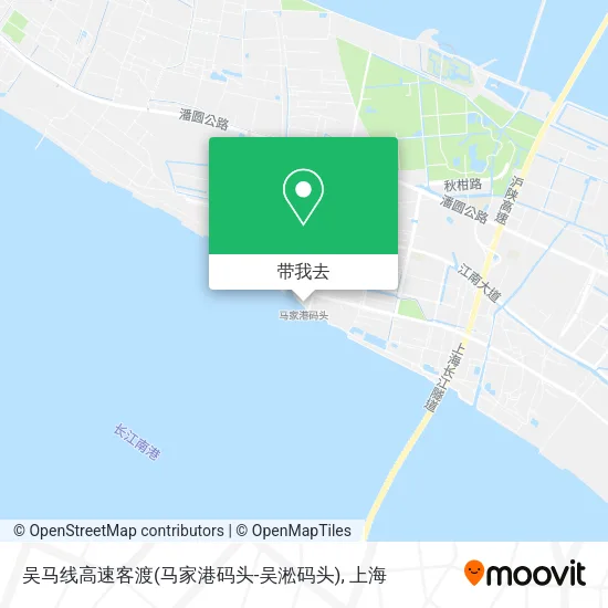 吴马线高速客渡(马家港码头-吴淞码头)地图