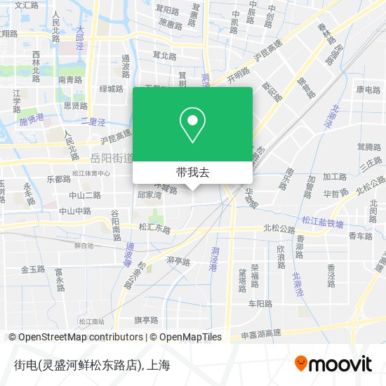 街电(灵盛河鲜松东路店)地图