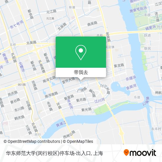 华东师范大学(闵行校区)停车场-出入口地图