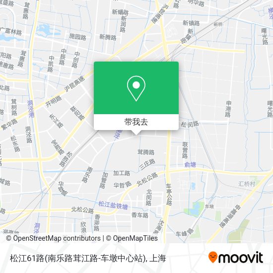 松江61路(南乐路茸江路-车墩中心站)地图