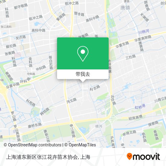 上海浦东新区张江花卉苗木协会地图
