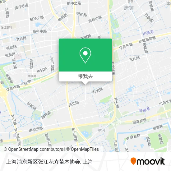 上海浦东新区张江花卉苗木协会地图