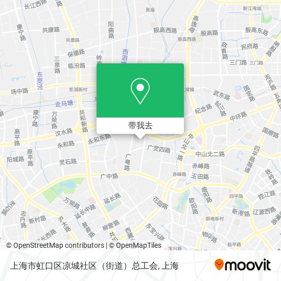 上海市虹口区凉城社区（街道）总工会地图