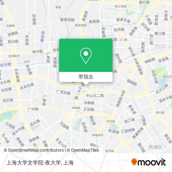 上海大学文学院-夜大学地图