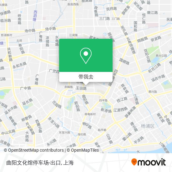 曲阳文化馆停车场-出口地图
