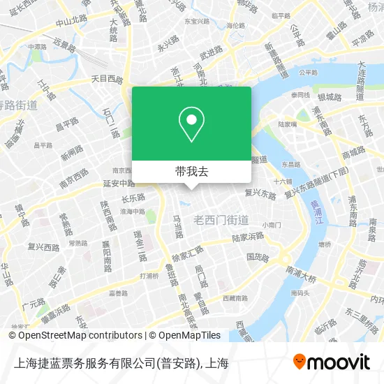 上海捷蓝票务服务有限公司(普安路)地图