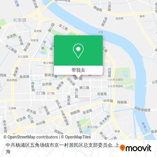 中共杨浦区五角场镇市京一村居民区总支部委员会地图