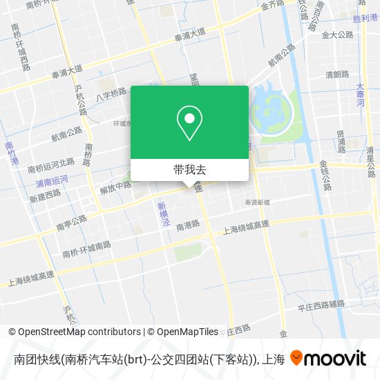 南团快线(南桥汽车站(brt)-公交四团站(下客站))地图