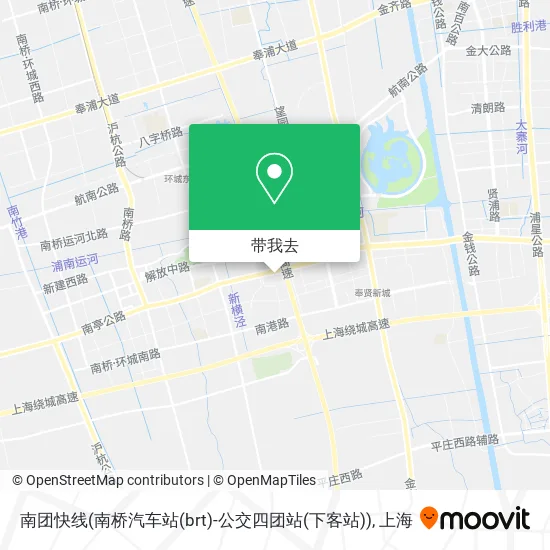 南团快线(南桥汽车站(brt)-公交四团站(下客站))地图