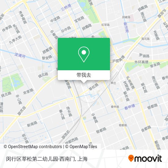 闵行区莘松第二幼儿园-西南门地图