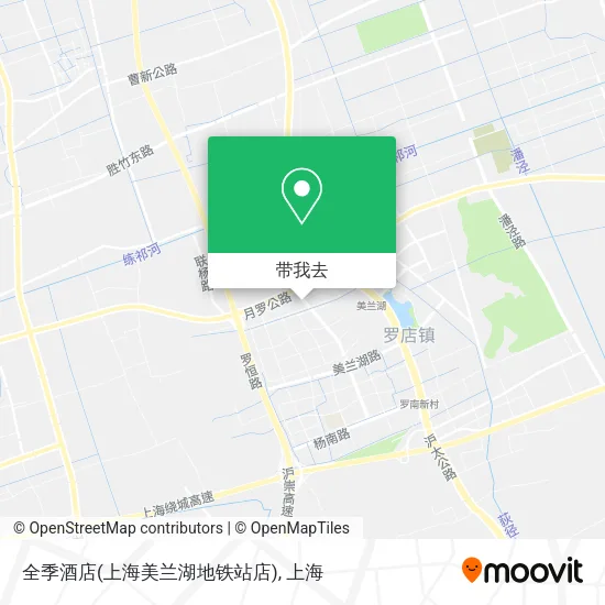 全季酒店(上海美兰湖地铁站店)地图
