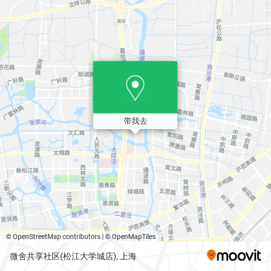 微舍共享社区(松江大学城店)地图